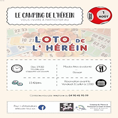 Affiche Loto du Camping de l'Herein