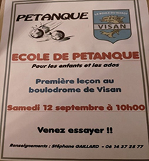 Affiche Ecole De Petanque