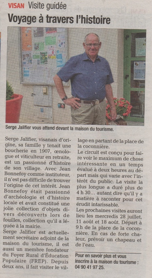 Article Visite de Visan