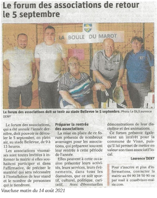 Article Journée des Associations