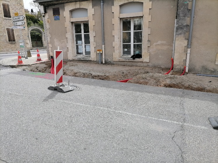 Route en travaux