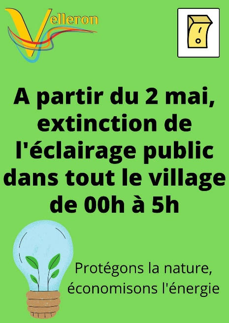 Affiche Extinction éclairage public Richerenche