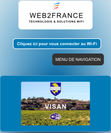 Page acceuil portail wifi